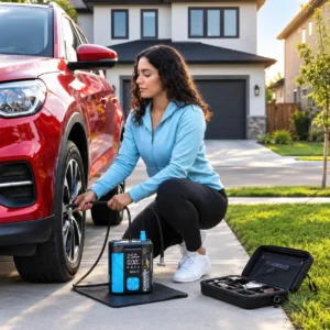 جامپ استارتر و پمپ باد 3 در 1 پاورولوژی Powerology 3-In-1 Jump Starter & Tire Inflato